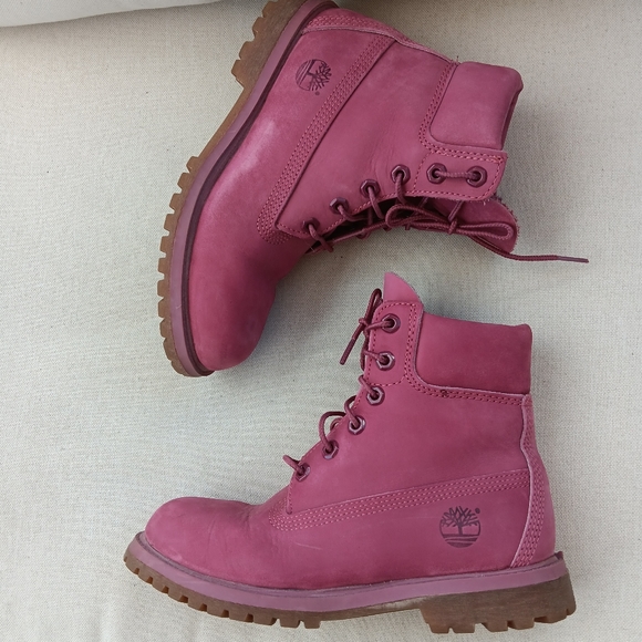 Timberland 6" leather boots pink - Picture 4 of 11